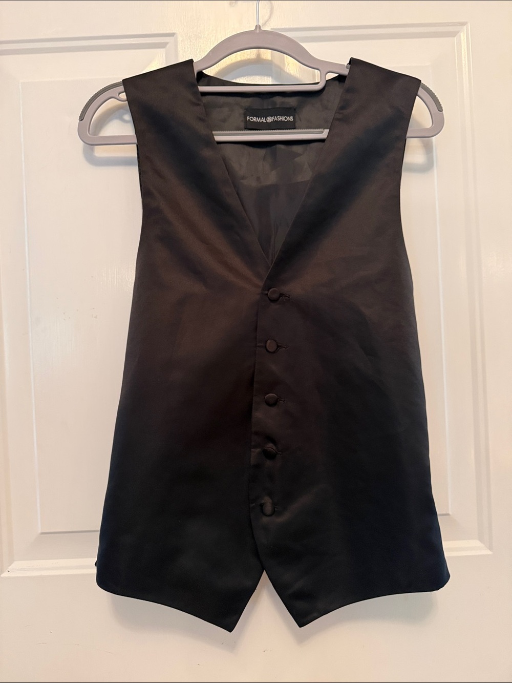 Mens xsmall Black Satin Vest for tuxedo